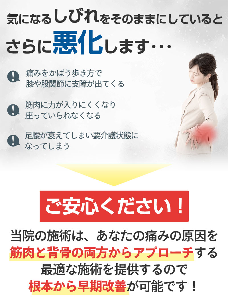 気になる症状をそのままにしていると